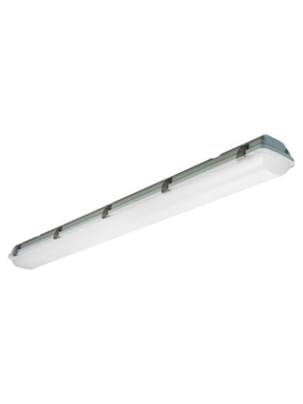 Eiko VP3-4PS65-FCCT-H Wattage Selectable Gray Vapor Tight CCT Selectable VP3 Vapor Proof Fixture, 4', PowerSet 65/60/55W, FieldCCeT 3500/4000/5000K, 120-347V, 0-10V Dimming