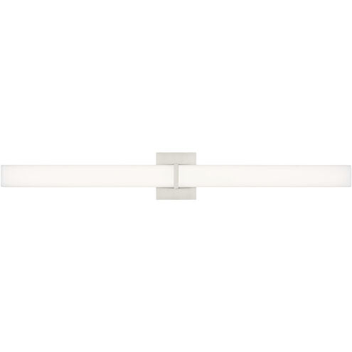 Visual Comfort Modern Collection SLBA14430S Milan 36.5" 35W 3000K LED Bath Vanity Light Satin Nickel