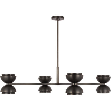 Visual Comfort Modern Collection SLCH13727BZ Sean Lavin Shanti 4 Light 44" LED Chandelier Bronze 2700K