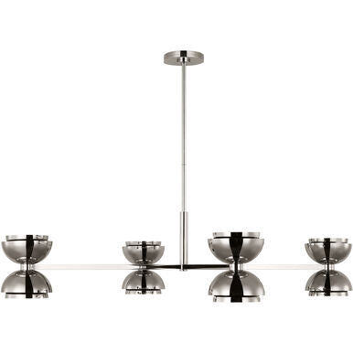 Visual Comfort Modern Collection SLCH13727N Sean Lavin Shanti 4 Light 44" LED Chandelier Polished Nickel 2700K