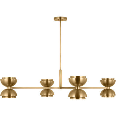 Visual Comfort Modern Collection SLCH13727NB Sean Lavin Shanti 4 Light 44" LED Chandelier Natural Brass 2700K