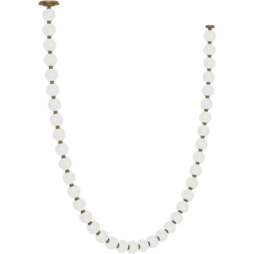 Visual Comfort Architectural SLCH22330NBS Modern 108" Perle Milk Glass LED Surface Mount Driver Chandelier Ceiling Light - 120V - CCT: 3000K - Finish: Natural Brass