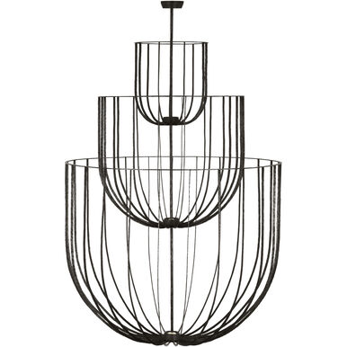 Visual Comfort Modern Collection SLCH32927AI Sean Lavin Sanchi 4 Light 48" LED Chandelier 2700K Aged Iron