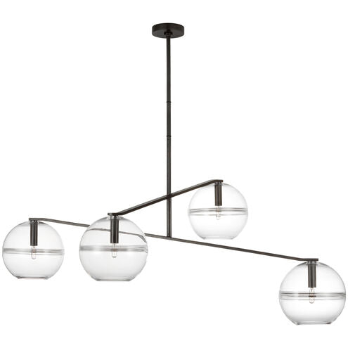 Visual Comfort Modern Collection SLCH355CBF-L Sean Lavin Lowing 4 Light 44.6 inch Blackened Forged Chandelier