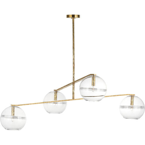 Visual Comfort Modern Collection SLCH355CPAB-L Sean Lavin Lowing 4 Light 44.6 inch Polished Antique Brass Chandelier