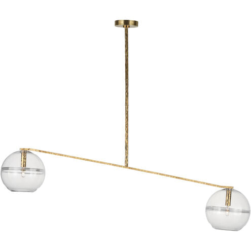 Visual Comfort Modern Collection SLCH356CPAB-L Sean Lavin Lowing 2 Light 10.5 Inch Polished Antique Brass Chandelier