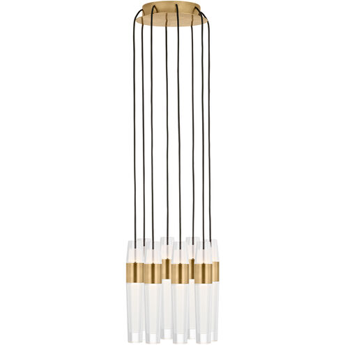 Visual Comfort Modern Collection SLCH40127NB Sean Lavin Lassell 8 Light 10.3 Inch Natural Brass LED Chandelier 57.6W 2700K