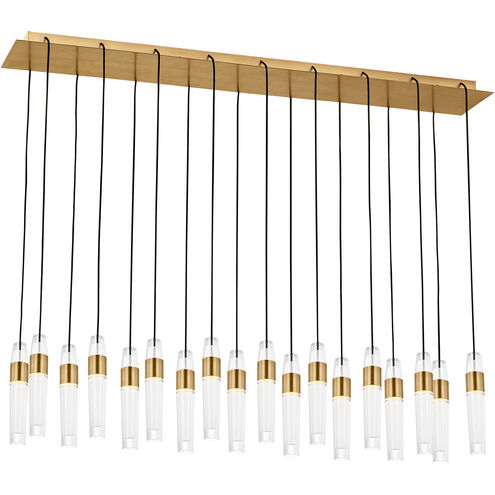 Visual Comfort Modern Collection SLCH40227NB Sean Lavin Lassell 20 Light 10.8 Inch Natural Brass Chandelier 120V LED 2700K