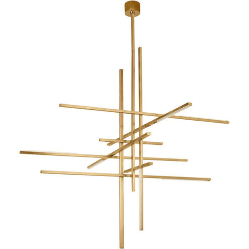 Visual Comfort Architectural SLCH40427NB Modern Sean Lavin Cityscape 59.5" Chandelier Ceiling Light CCT 2700K - Finish Antique Brass