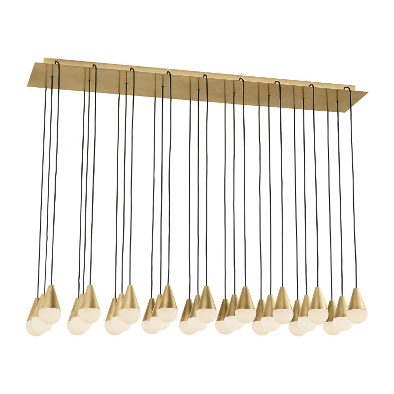 Visual Comfort Architectural SLCH51730HAB-277 Modern Sean Lavin Cupola Alabaster 27-lt 45" LED Chandelier CCT 3000K - Voltage 277V - Finish Antique Brass
