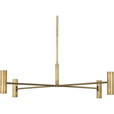 Visual Comfort Modern Collection SLCH57030HAB Sean Lavin Ponte 36" 8-Light LED Chandelier 3000K Hand Rubbed Antique Brass