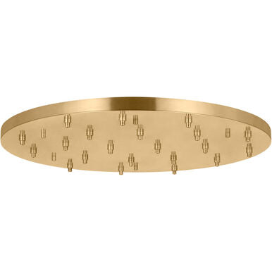 Visual Comfort Architectural SLCH576HAB Round Multiport Canopy, 21-Lights, Hand Rubbed Antique Brass Finish