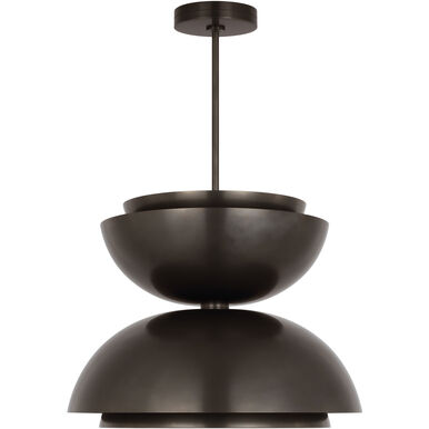 Visual Comfort Modern Collection SLPD32227BZ Sean Lavin Shanti 2 Light 26" LED Pendant Bronze 2700K