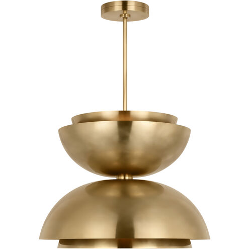 Visual Comfort Modern Collection SLPD32227NB Sean Lavin Shanti 2 Light 26" LED Pendant Natural Brass 2700K