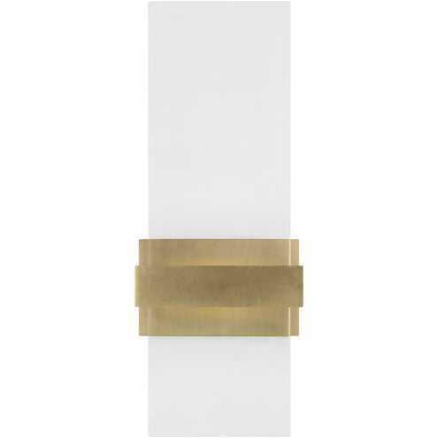 Visual Comfort Modern Collection SLWS10527CNB Sean Lavin Flyta 13 Inch Natural Brass LED Wall in Clear Glass Sconce 8W 2700K