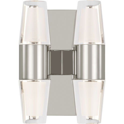 Visual Comfort Modern Collection SLWS31427N Sean Lavin Lassell 4 Light 2.9 Inch Polished Nickel ADA LED Wall Sconce 14.4W 2700K