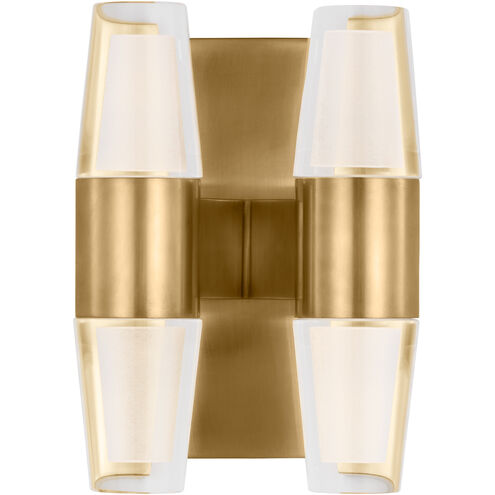 Visual Comfort Modern Collection SLWS31427NB Sean Lavin Lassell 4 Light 2.9 Inch Natural BrassADA LED Wall Sconce 14.4W 2700K