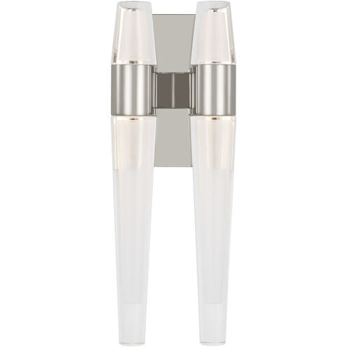 Visual Comfort Modern Collection SLWS34727N Sean Lavin Lassell 4 Light Polished Nickel ADA LED Wall Sconce 14.4W 2700K
