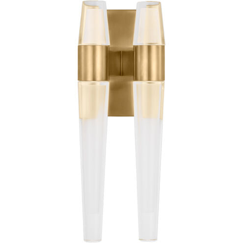 Visual Comfort Modern Collection SLWS34727NB Sean Lavin Lassell 4 Light Natural Brass ADA LED Wall Sconce 14.4W 2700K