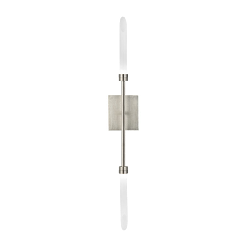 Visual Comfort Architectural 700WSSPRS-LED927-277 Modern Sean Lavin Spur 2-lt 30" Tall Wall Light - CCT: 2700K - Voltage: 277V - Finish: Satin Nickel