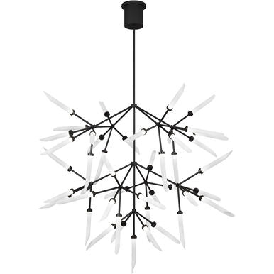Visual Comfort Modern Collection 700SPRGFB-LED927 Sean Lavin Spur Grande 41.1" LED Chandelier Matte Black 2700K 90 CRI
