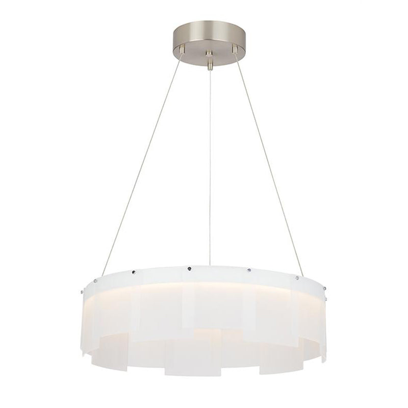 Visual Comfort Architectural 700STR30FS-LED927 Modern Sean Lavin Stratos 31" LED Chandelier - CCT: 2700K - Voltage: 120-277V - Finish: Frost/Satin Nickel