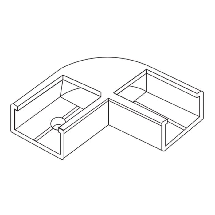 Alloy LED AL-50-03-9993-SL Surfa 1 - Plastic Corner Connector - Silver