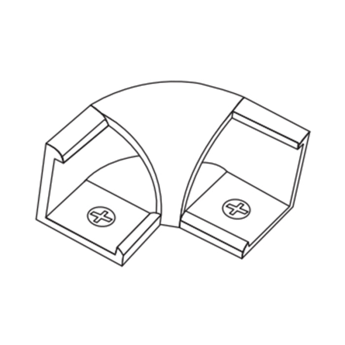 Alloy LED AL-50-04-9993-SL Surfa 2 - Plastic Corner Connector - Silver