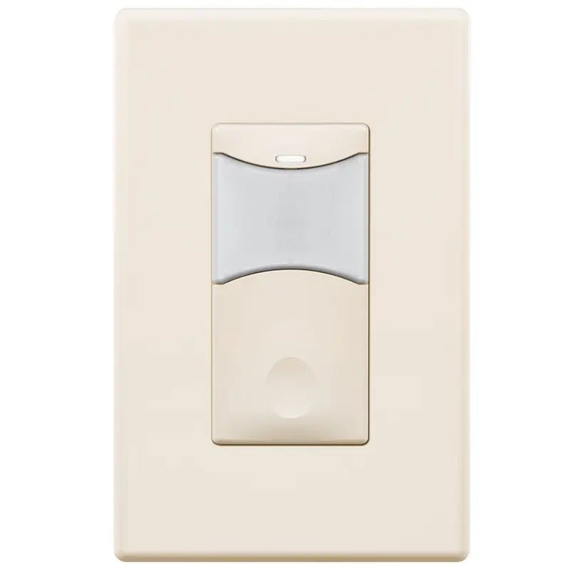SensorWorx SWX-101-1-MS-IV-HE Low Voltage Multi-Switch/Multi-Sensor Wall Switch Sensor With PIR - Humid Environment - Auto On - 12-24V - Finish: Ivory