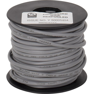 Task Lighting T-CW20G-SOL-50 Wire-20 AWG-Solid-Grey Jacket-ul Listed-50 FT Spool