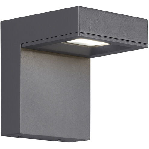 Visual Comfort Modern Collection 700OWTAG8306DHUNVSSP Taag 5.9" 10.3W 3000K LED Outdoor Wall Light Surge Protection, Charcoal