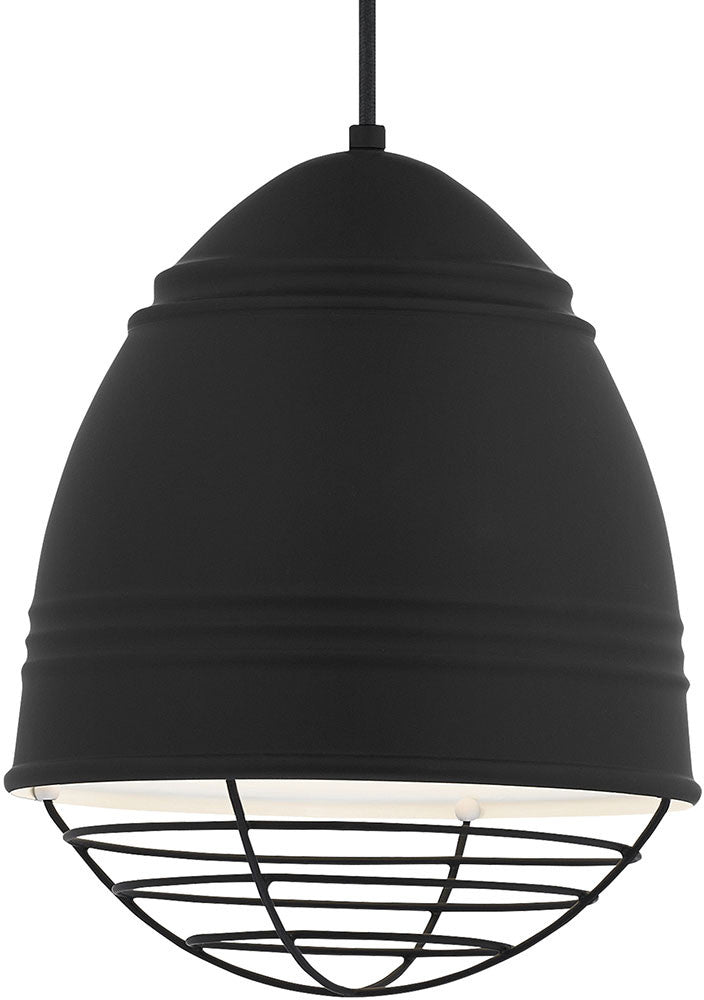 Visual Comfort Modern Collection 700TDLOFBWB-LED927 Loft 11.6" 2700K LED Pendant Rubberized Black/White