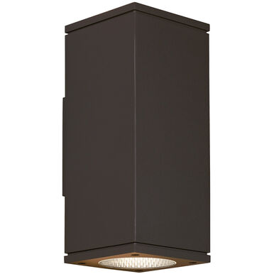 Visual Comfort Architectural 700OWTEG84012NCZDOUNVSP Modern 12" Tegel LED Outdoor Down Only Wall Light Surge Protection- CCT : 4000K - Beam Spread: 10° Narrow - Finish: Bronze