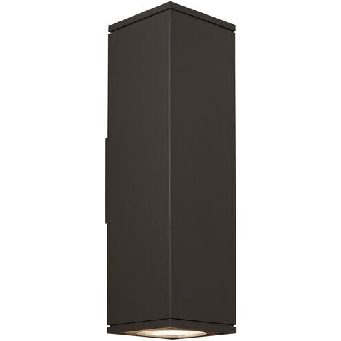 Visual Comfort Modern Collection 700OWTEG83018NCZDOUNVSP Tegel LED 18" Outdoor Wall Light, Downlight Only, Bronze 80 CRI 3000K 10° Surge Protection