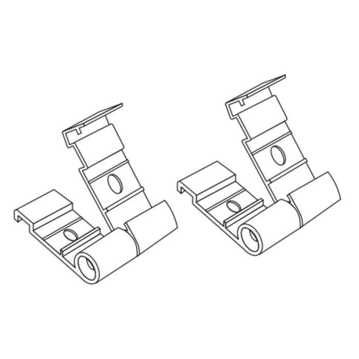 Alloy LED AL-10-02-9986-WH ThruLine Slim Selector Mounting Brackets - White - Pair