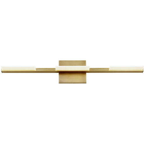 Visual Comfort Modern Collection 700BCTRS3R-LED930-277 Sean Lavin Tris 3 Light 25.6" LED Bath Light Aged Brass 3000K
