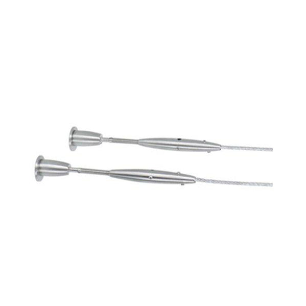 Visual Comfort Architectural 700KSOFTTS Kable Lite Soft Turnbuckles - Satin Nickel - Pair - For Short, Straight Runs