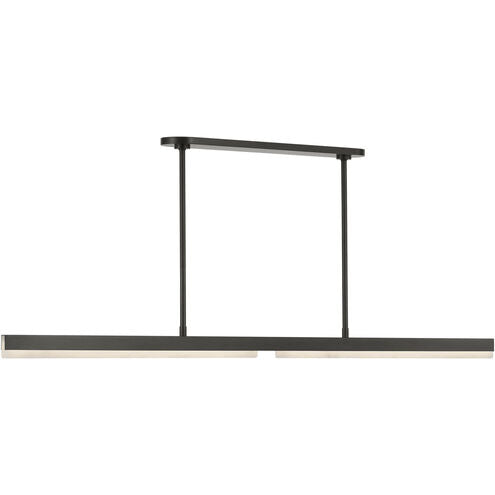Visual Comfort Architectural KWLS70727BZALB Modern Kelly Wearstler Linea Linear Chandelier Ceiling Light in Bronze