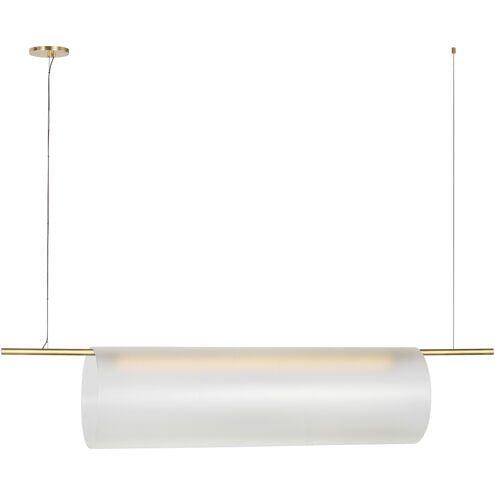 Visual Comfort Modern Collection PBLS80827HABEG Peter Bristol Trace 60" 13.3W, Hand-Rubbed Antique Brass 2700K LED Linear Chandelier
