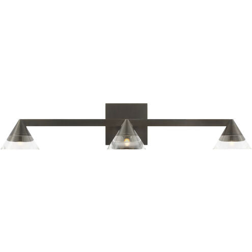 Visual Comfort Modern Collection SLBA75827BZCG Midrand 25.5" 25.5W 2700K LED Bath Vanity Light Bronze Crystal
