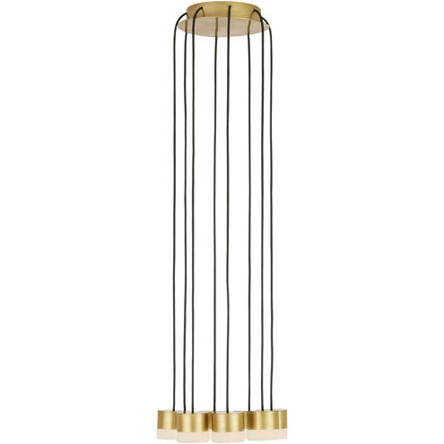 Visual Comfort Modern Collection SLCH52230HAB Sean Lavin Gable 8 Light 10.4 Inch Hand Rubbed Antique Brass Chandelier LED 34.4W 3000K