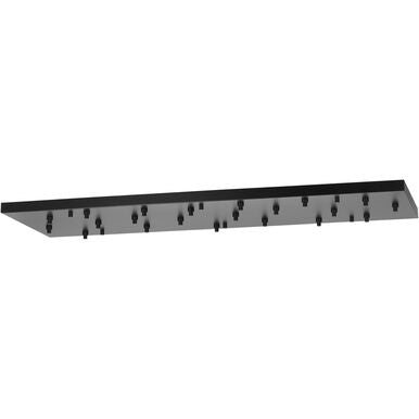 Visual Comfort Architectural SLCH575B Rectangular Multiport Canopy, 21-Lights, Black Finish