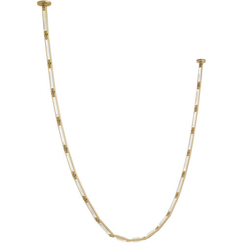 Visual Comfort Modern Collection SLCH65230HABR Sean Lavin Catena 103 Inch Hand Rubbed Antique Brass Crystal Remote Lamping LED Chandelier 29.6W 3000K