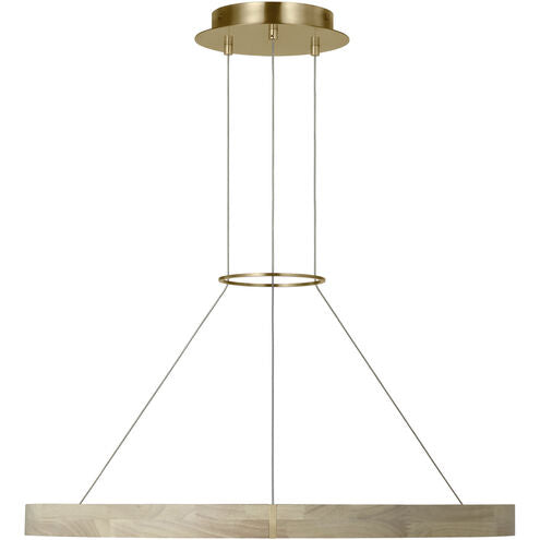 Visual Comfort Architectural SLCH66027HABWWO Modern Sean Lavin Ashok LED 31 inch Hand Rubbed Antique Brass Chandelier Ceiling Light