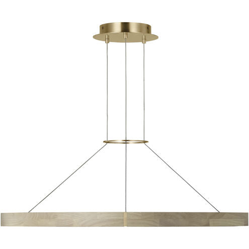 Visual Comfort Architectural SLCH66327HABWWO Modern Sean Lavin Ashok LED 65 inch Hand Rubbed Antique Brass Chandelier Ceiling Light