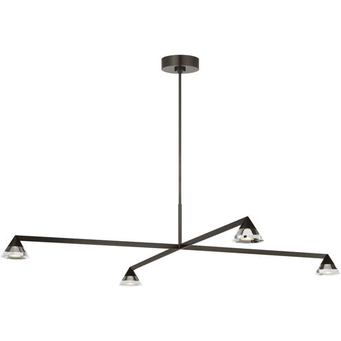 Visual Comfort Modern Collection SLCH75227BZCG Midrand 52" 31.9W 2700K LED Chandelier Bronze Crystal