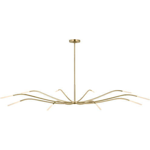 Visual Comfort Modern Collection SLCH81627HABEG Lajos 67" 28W, 2700K Hand-Rubbed Antique Brass LED Chandelier Ceiling Light