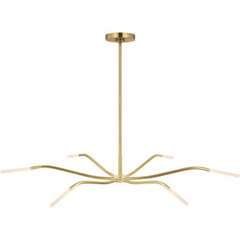 Visual Comfort Modern Collection SLCH81927HABEG Lajos 39" 14W, 2700K Hand-Rubbed Antique Brass LED Chandelier Ceiling Light