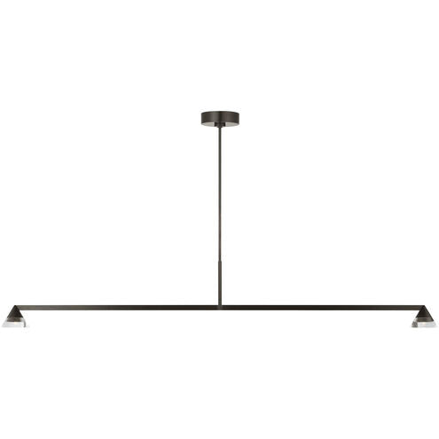 Visual Comfort Modern Collection SLLS75327BZCG Midrand 60" 26.2W 2700K LED Linear Chandelier Bronze Crystal