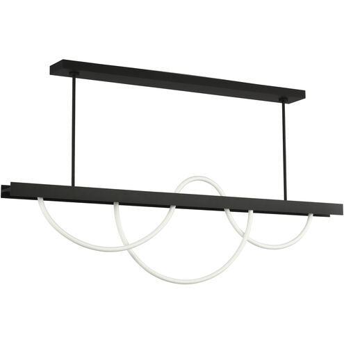 Visual Comfort Modern Collection SLLS83927B Uneri 62" 47.4W, Black LED Linear Chandelier 2700K